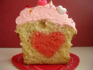 Vanilla Bean Cupcake with a Heart Photo courtesy of Two Chicks Bakery