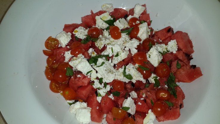 Watermelon, Feta, & Tomato Salad